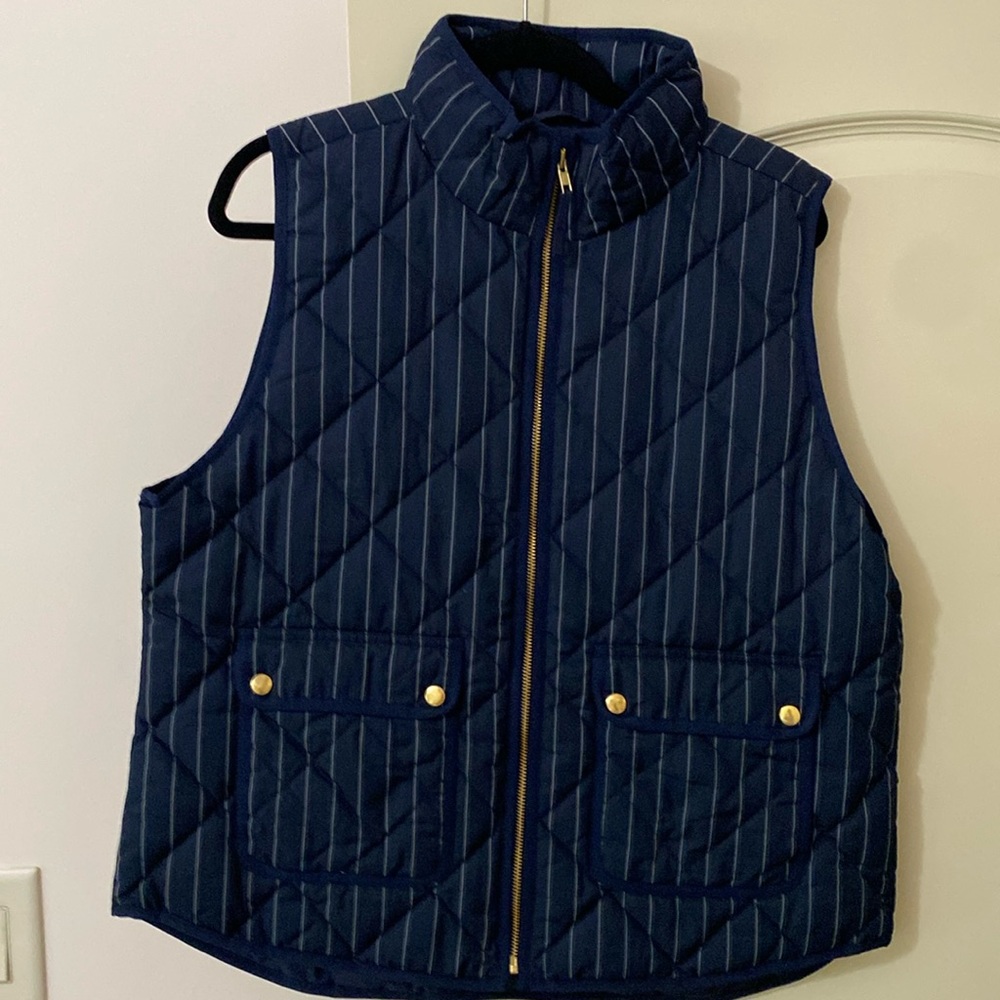 J crew pinstripe vest
